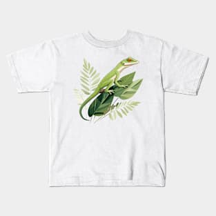 Green Anole Kids T-Shirt